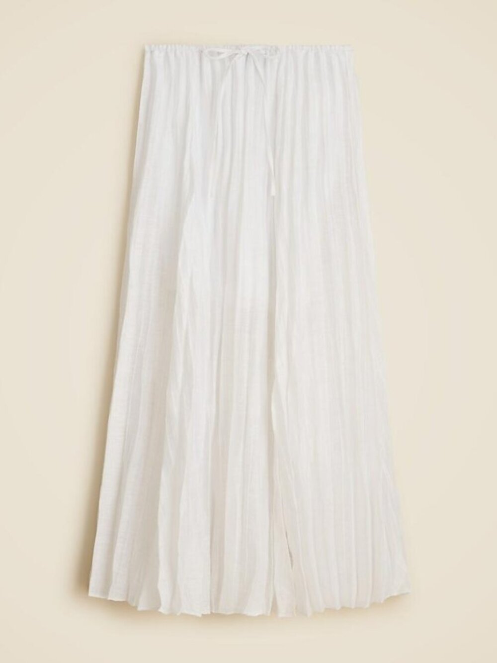 NWT Linen blend pleated drawstring maxi skirt